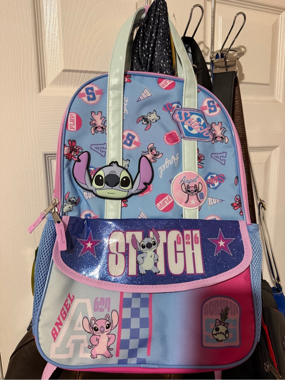 Disney Lilo & Stitch Kids Backpack - Blue, Pink, Purple